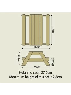TP Deluxe Wooden Picnic Table Sandpit -Fun Puzzle For Children Shop 4YD4N SQ7 0000000088 NO COLOR SLd4