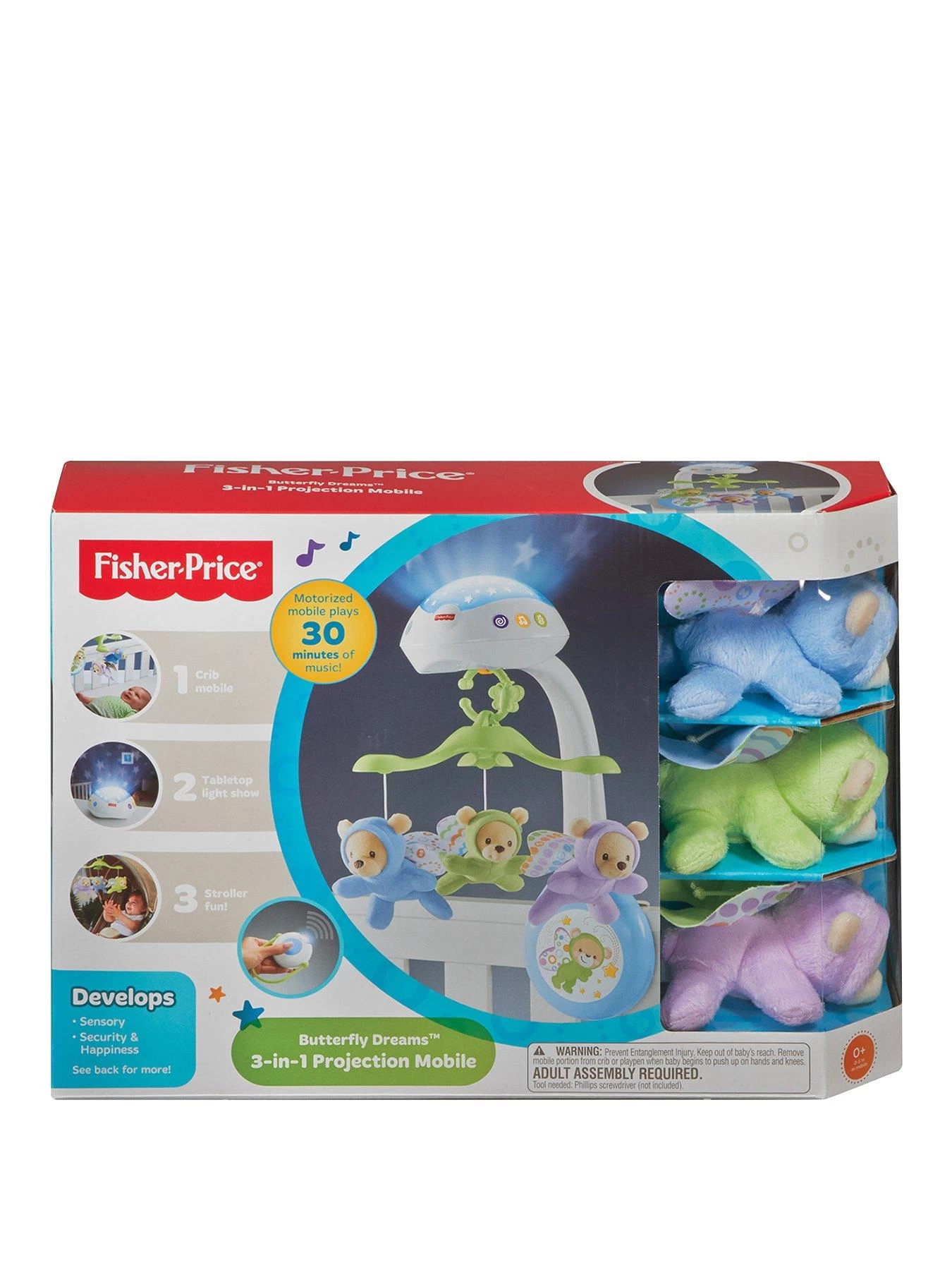 Fisher Price Fisher-Price Butterfly Dreams 3-in-1 Projection Baby Mobile 4 Fisher Price Fisher-Price Butterfly Dreams 3-in-1 Projection Baby Mobile - Image 2