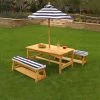 Kidkraft Outdoor Picnic Table & Bench Set With Cushions & Umbrella -Fun Puzzle For Children Shop LUKRQ SQ1 0000000088 NO COLOR RSr