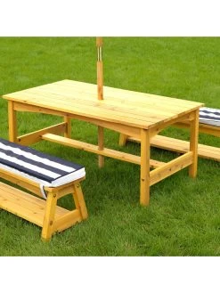 Kidkraft Outdoor Picnic Table & Bench Set With Cushions & Umbrella -Fun Puzzle For Children Shop LUKRQ SQ6 0000000088 NO COLOR SLd3