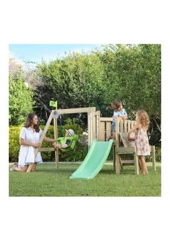 TP Forest Toddler Wooden Swing And Slide Set