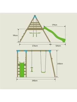 TP Alaska Wooden Swing Set & Slide 13 TP Alaska Wooden Swing Set & Slide -Fun Puzzle For Children Shop NEHNW SQ6 0000000088 NO COLOR SLd2