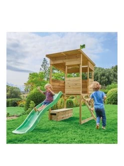 TP Tree Tops Wooden Playhouse With Slide