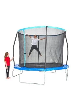 Sportspower 10ft Trampoline With Easi-Store Folding Enclosure & Flip Pad