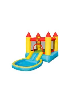 Happy Hop Bouncy Castle With Pool & Slide Wifth Safety Netting  - Age 3+ Max Weight 180 KG -Fun Puzzle For Children Shop PRGDN SQ5 0000000099 N A SLd1