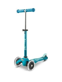 Micro Scooter Mini Deluxe Scooter LED - Aqua