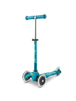 Micro Scooter Mini Deluxe Scooter LED - Aqua -Fun Puzzle For Children Shop Q47HW SQ4 0000000088 NO COLOR SLd1