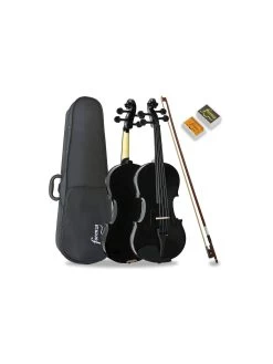 Forenza Uno Series 3/4 Size Black Violin Outfit