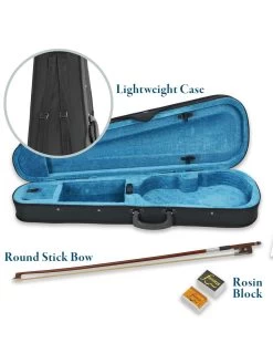 Forenza Uno Series 3/4 Size Black Violin Outfit -Fun Puzzle For Children Shop Q7DRL SQ4 0000000004 BLACK SLd