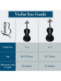 Forenza Uno Series 3/4 Size Black Violin Outfit -Fun Puzzle For Children Shop Q7DRL SQ5 0000000004 BLACK SLd1