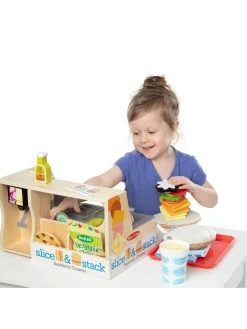 Melissa & Doug Wooden Slice & Stack Sandwich Counter -Fun Puzzle For Children Shop QK6C3 SQ4 0000000088 NO COLOR SLd