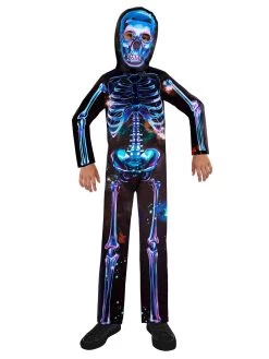 Neon Skeleton Boy Costume