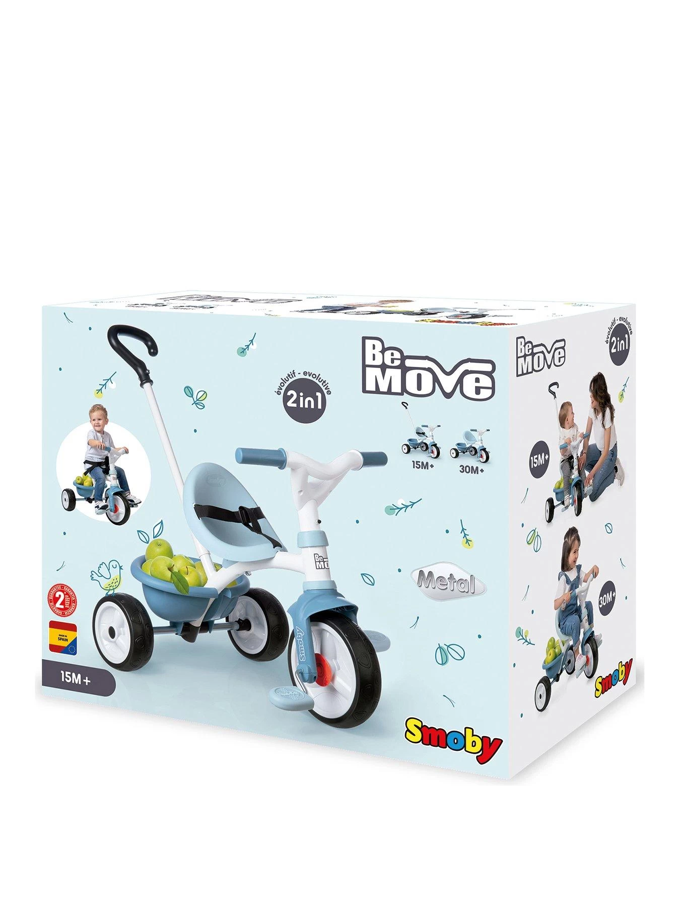 Smoby Be Move Trike - Blue 4 Smoby Be Move Trike - Blue - Image 2