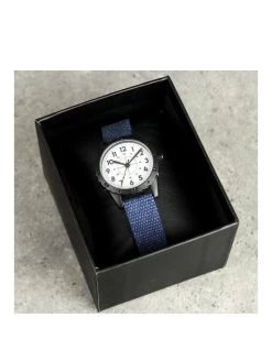 Personalised Blue Canvas Strap Childrens Watch -Fun Puzzle For Children Shop QWCD4 SQ2 0000000088 NO COLOR SLa