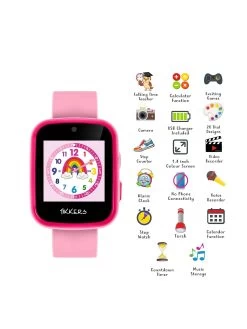 Tikkers Full Display Pink Silicone Strap Kids Smart Watch -Fun Puzzle For Children Shop QXPEG SQ2 0000000099 N A SLa