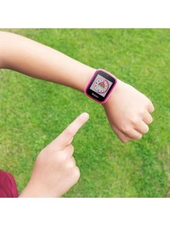 Tikkers Full Display Pink Silicone Strap Kids Smart Watch -Fun Puzzle For Children Shop QXPEG SQ6 0000000099 N A SLd2