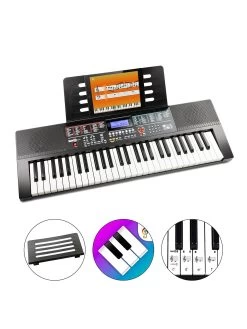 RockJam 54-key Portable Electronic Keyboard Piano With Simply Piano App Content