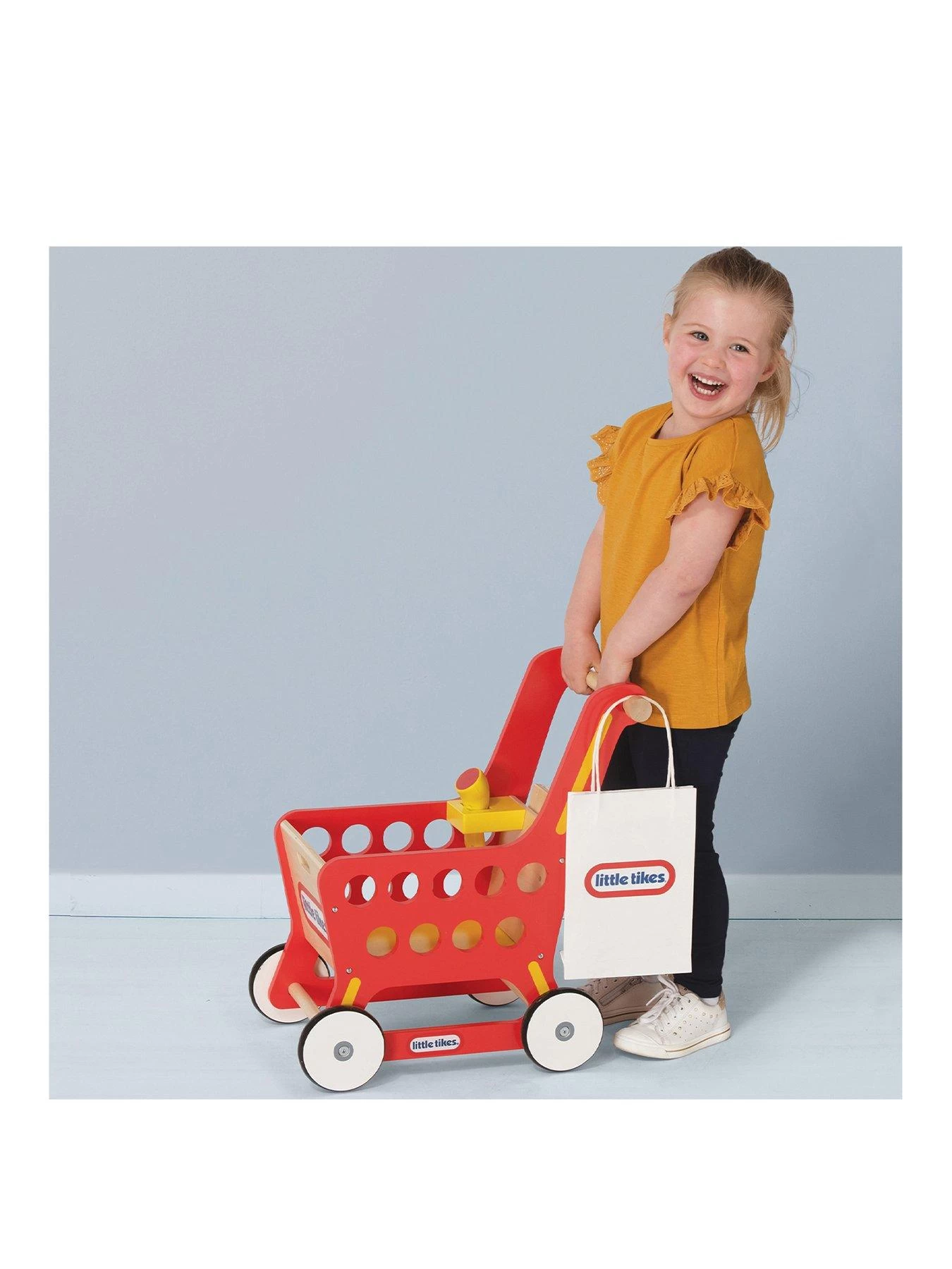 Little Tikes Wooden Shopping Trolley 3 Little Tikes Wooden Shopping Trolley