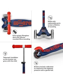 Micro Scooter Mini Deluxe LED Scooter - Navy -Fun Puzzle For Children Shop RXQW3 SQ4 0000000088 NO COLOR SLd