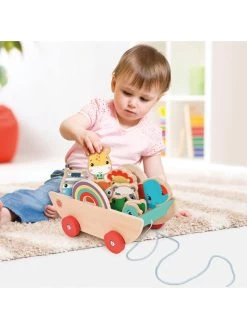 Fisher-Price Fisher Price Wooden Animal Pull Along Cart -Fun Puzzle For Children Shop T3FEH SQ5 0000000099 N A SLd1