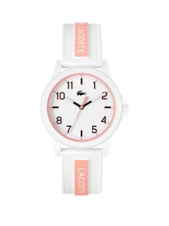 Lacoste White Dial Pink & White Kids/Teen Watch