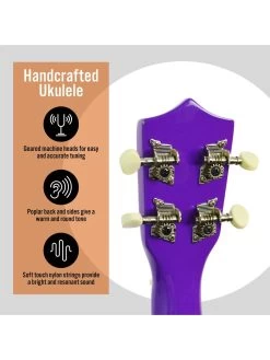 3rd Avenue Soprano Ukulele 21 Inch Beginner Bundle - FREE 1 Month Online Lessons - Purple -Fun Puzzle For Children Shop TATM6 SQ4 0000000099 N A SLd2