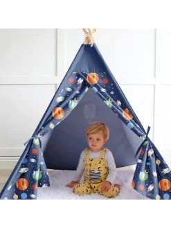 Rucomfy Kids Teepee Play Tent - Outer Space -Fun Puzzle For Children Shop TUTP4 SQ4 0000000029 MULTI SLd2