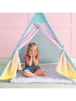 Rucomfy Kids Teepee Play Tent - Mermaid Tail -Fun Puzzle For Children Shop TUTP6 SQ5 0000000029 MULTI SLd3