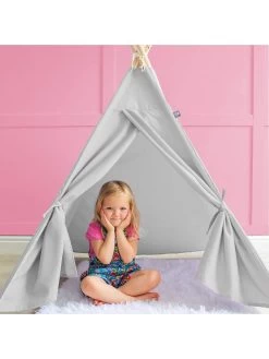 Rucomfy Kids Teepee Play Tent - Grey -Fun Puzzle For Children Shop TUTPC SQ5 0000000005 GREY SLd3