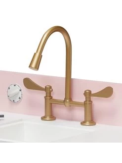 Teamson Kids Little Chef Chelsea Modern Play Kitchen - Pink / Gold -Fun Puzzle For Children Shop UGDCA SQ4 0000000099 N A SLd2