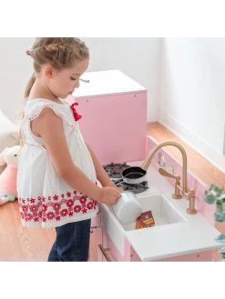 Teamson Kids Little Chef Chelsea Modern Play Kitchen - Pink / Gold -Fun Puzzle For Children Shop UGDCA SQ5 0000000099 N A SLd3