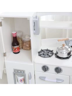 Teamson Kids Little Chef Westchester Retro Play Kitchen - White -Fun Puzzle For Children Shop UGDCD SQ4 0000000099 N A SLd2