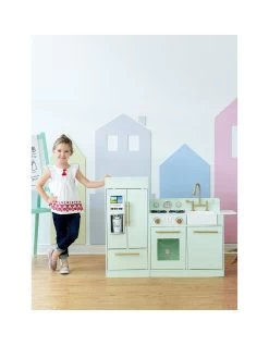 Teamson Kids Little Chef Chelsea Modern Play Kitchen - Mint / Gold