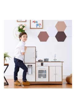 Teamson Kids Little Chef Palm Spring Modern Play Kitchen - White / Wood