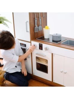 Teamson Kids Little Chef Palm Spring Modern Play Kitchen - White / Wood -Fun Puzzle For Children Shop UGDCP SQ6 0000000099 N A SLd4