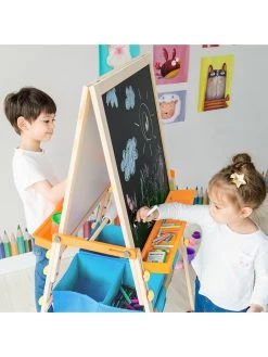 Teamson Kids Little Artist Van Gogh Kids Easels - Wood / Blue -Fun Puzzle For Children Shop UGDEC SQ7 0000000099 N A SLd3