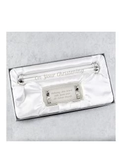 The Personalised Memento Company Bespoke On Your Christening Silver Plated Certificate Holder   