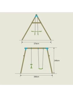 TP Nagano Wooden Double Swing Set -Fun Puzzle For Children Shop UMDT3 SQ7 0000000099 N A SLd3