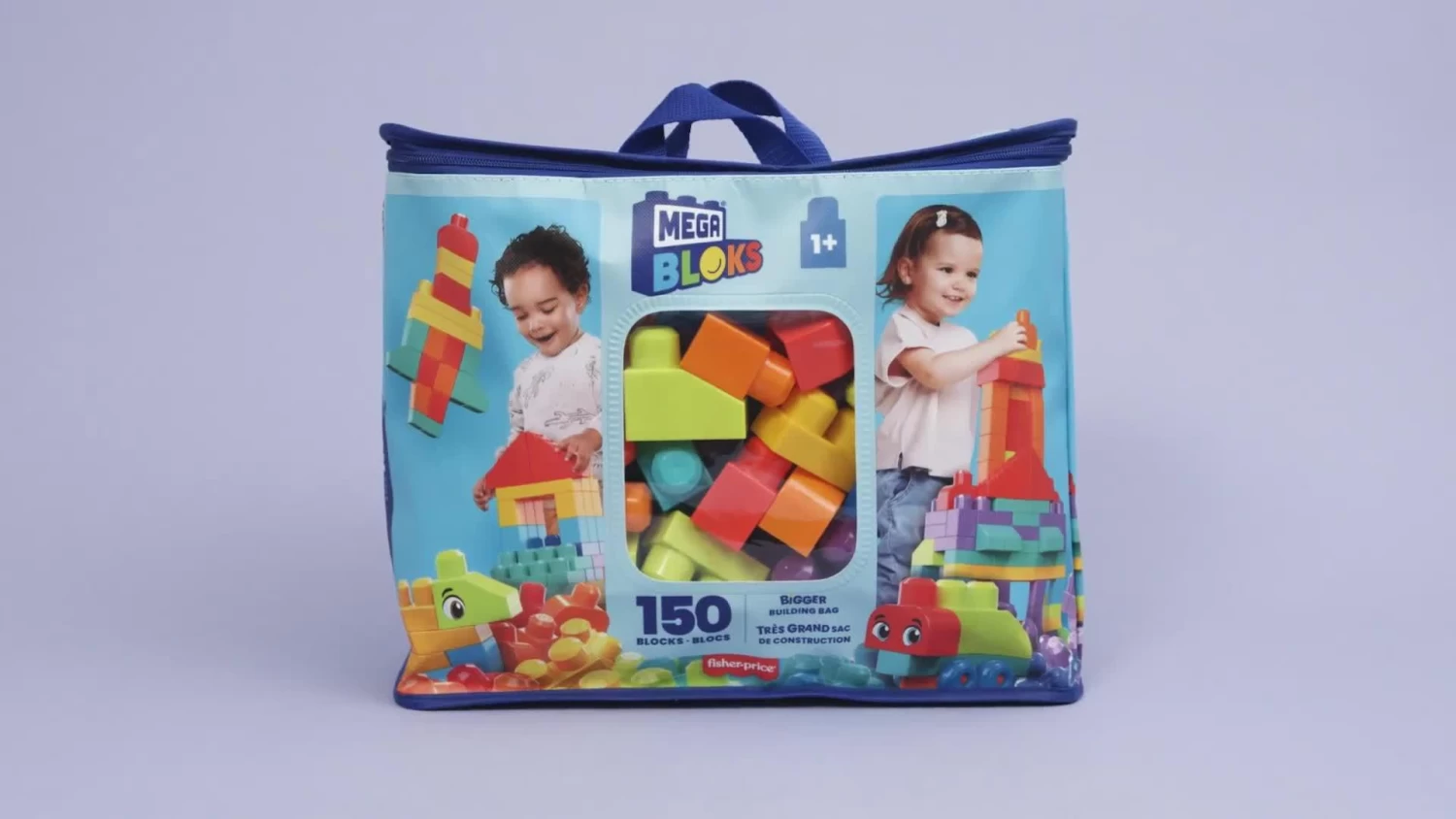 Mega Bloks First Builders Bigger Building Bag with 150 Big Building Blocks 9 Mega Bloks First Builders Bigger Building Bag with 150 Big Building Blocks - Image 7