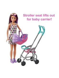 Barbie Skipper Babysitters Pushchair And 2 Dolls Playset -Fun Puzzle For Children Shop UZUJA SQ4 0000000099 N A SLd1
