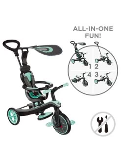 GLOBBER Explorer Trike 4 In 1 [With Headrest] - Mint -Fun Puzzle For Children Shop V6THD SQ3 0000000099 N A SLd