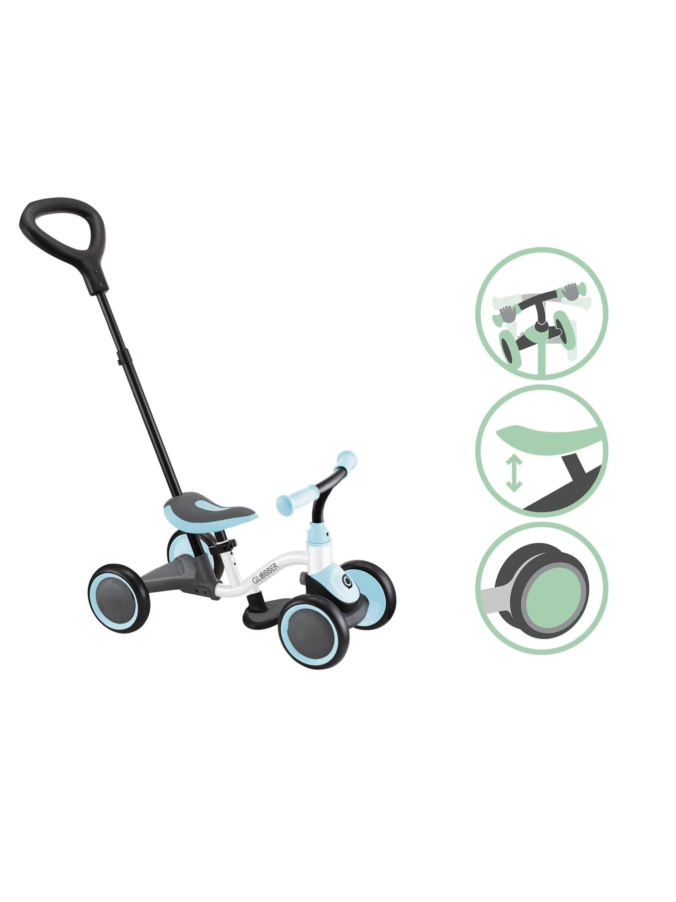 GLOBBER Learning Bike 3 In 1 - Pastel Blue 7 GLOBBER Learning Bike 3 In 1 - Pastel Blue - Image 5
