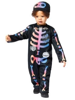 Halloween Toddler Ombre Skeleton Costume