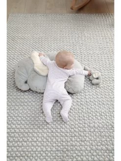 Mamas & Papas Tummy Time Snugglerug - Elephant & Baby - Grey -Fun Puzzle For Children Shop VAVN7 SQ5 0000000005 GREY SLd2