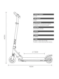 Zinc Folding Electric Eco Pro Scooter - White 11 Zinc Folding Electric Eco Pro Scooter - White -Fun Puzzle For Children Shop VCVIO SQ3 0000000099 N A SLd