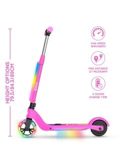 Zinc Light Up Electric Starlight Scooter - Pink -Fun Puzzle For Children Shop VCVIP SQ3 0000000099 N A SLd