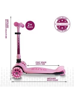Flyte Hy-Pro Zinc Three-Wheeled Folding Flyte Scooter Ruby Pink -Fun Puzzle For Children Shop VCVIV SQ3 0000000099 N A SLd
