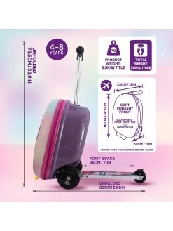 Flyte Midi 18 Inch Luna The Unicorn Scooter Suitcase -Fun Puzzle For Children Shop VCVIW SQ7 0000000099 N A SLd4