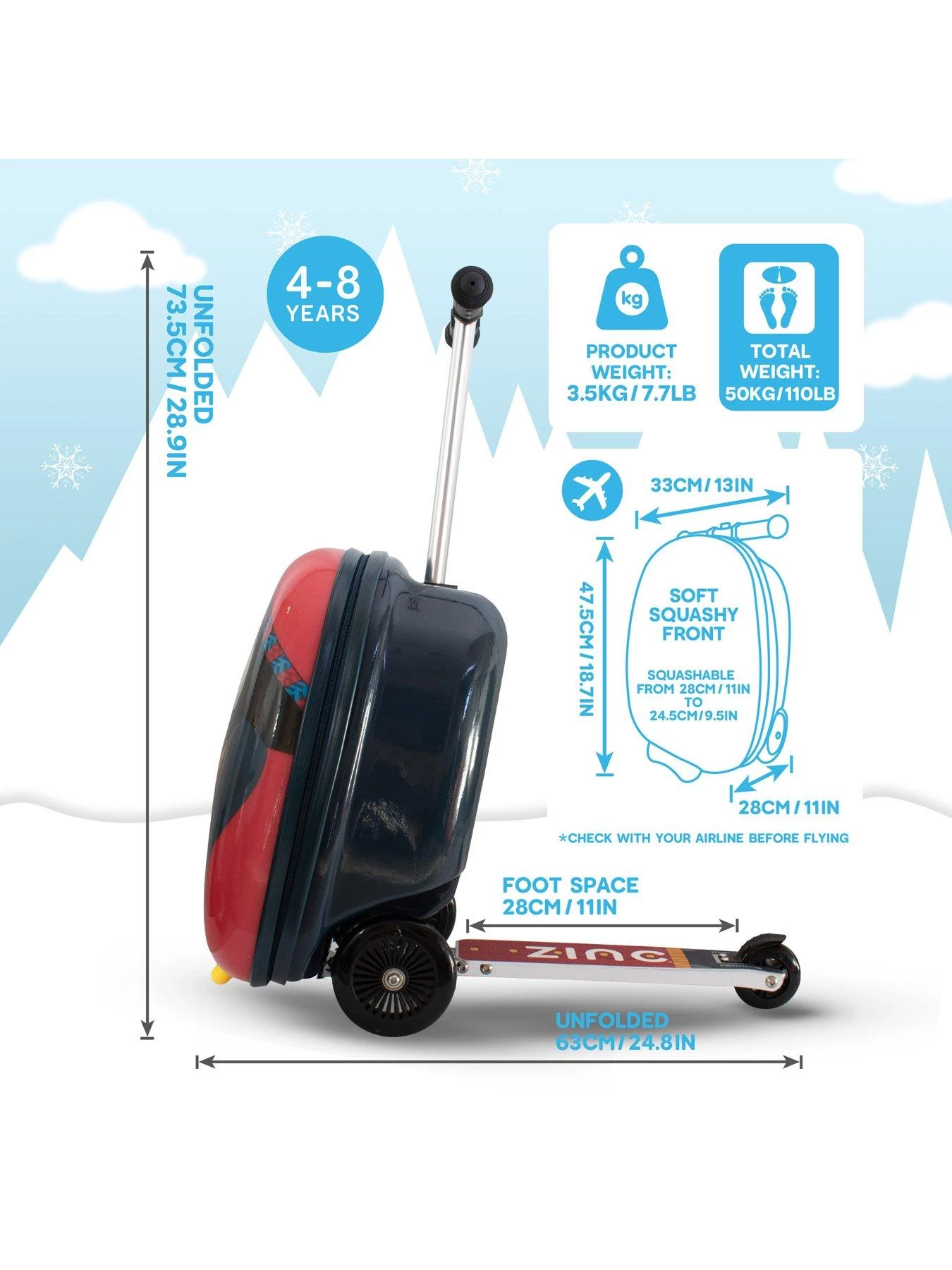 Flyte Midi 18 Inch Perry The Penguin Scooter Suitcase 9 Flyte Midi 18 Inch Perry The Penguin Scooter Suitcase - Image 7