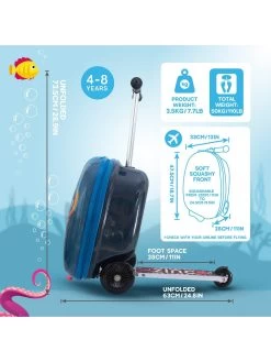 Flyte Midi 18 Inch Stormy The Shark Scooter Suitcase -Fun Puzzle For Children Shop VCVJ1 SQ7 0000000099 N A SLd4